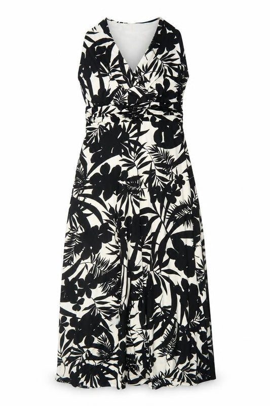 Precis Women’s Black & White Floral A-Line Dress