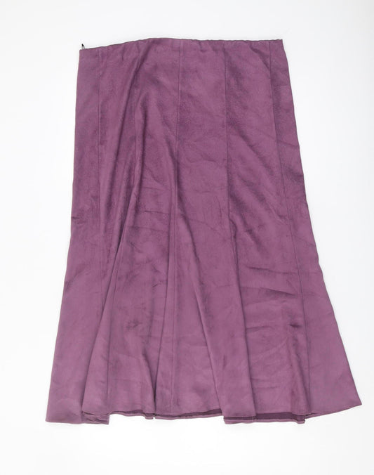 Marks and Spencer Women’s Purple Long Flare Skirt Size 14