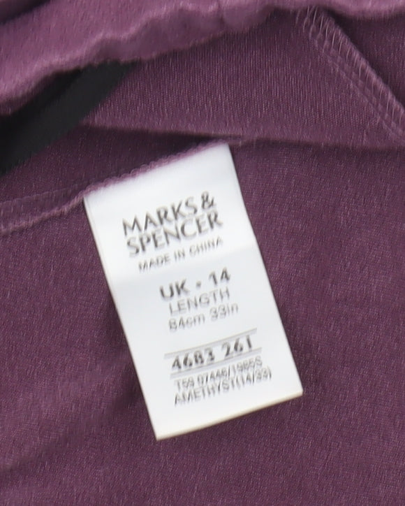 Marks and Spencer Women’s Purple Long Flare Skirt Size 14