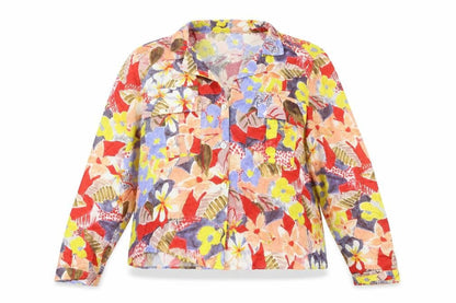 Womens UK Size L Zara Multicoloured Basic Button-Up