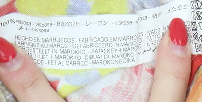 Womens UK Size L Zara Multicoloured Basic Button-Up