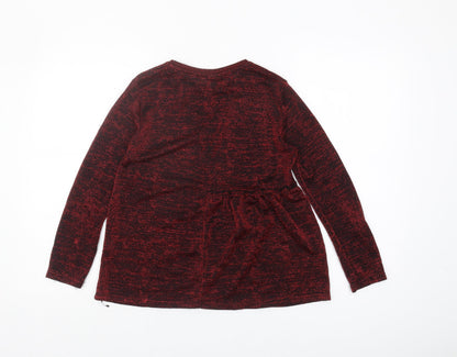 Zara Girls Red Long Sleeve Top 11-12 Years