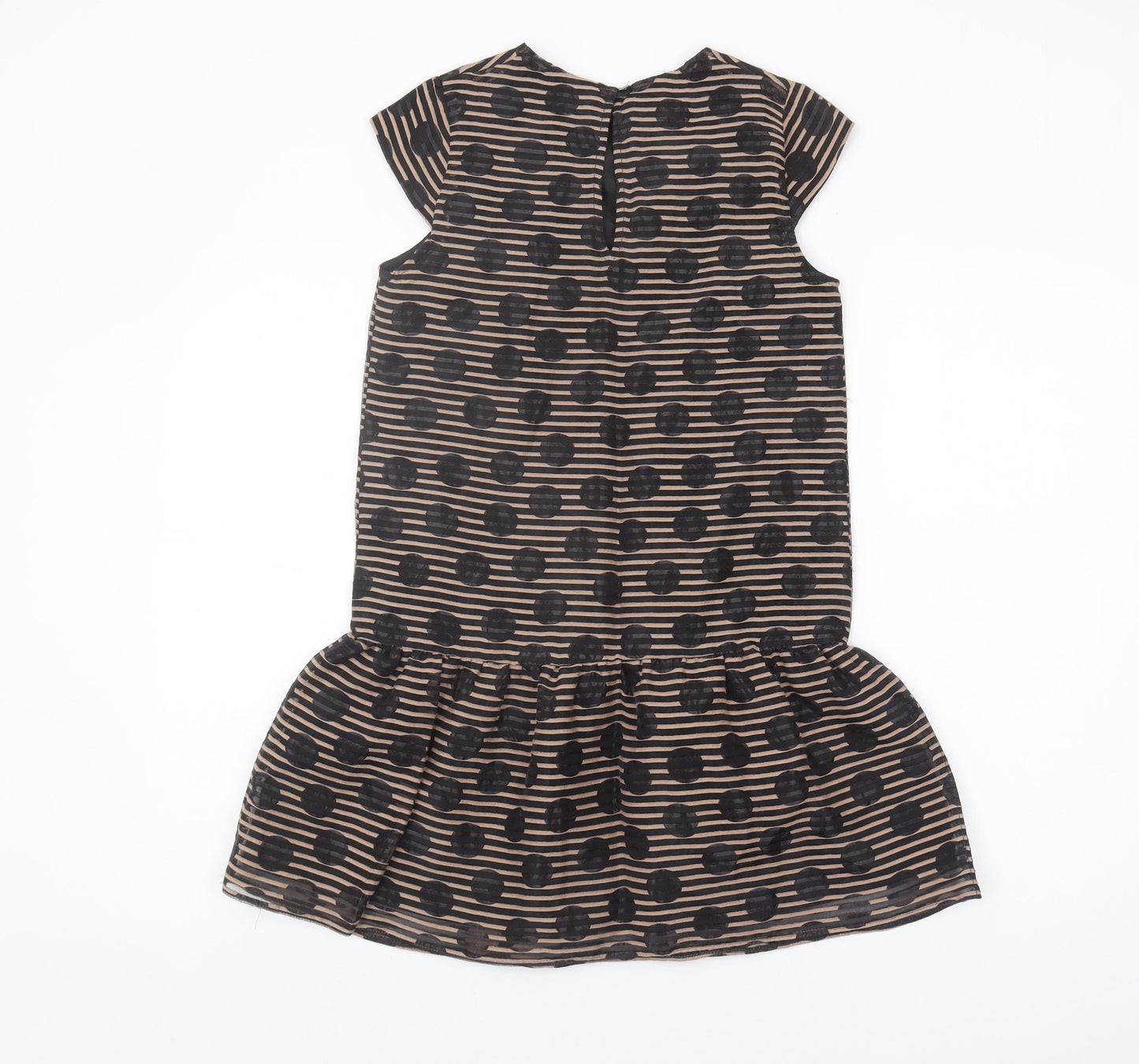 Next Girls Black Spotted Shift Dress 11 Years Casual Style