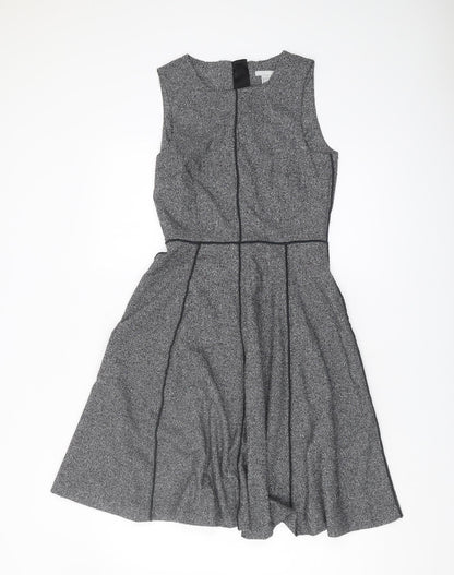 H&M Women's Grey Dress, Size 12, Sleeveless, Knit