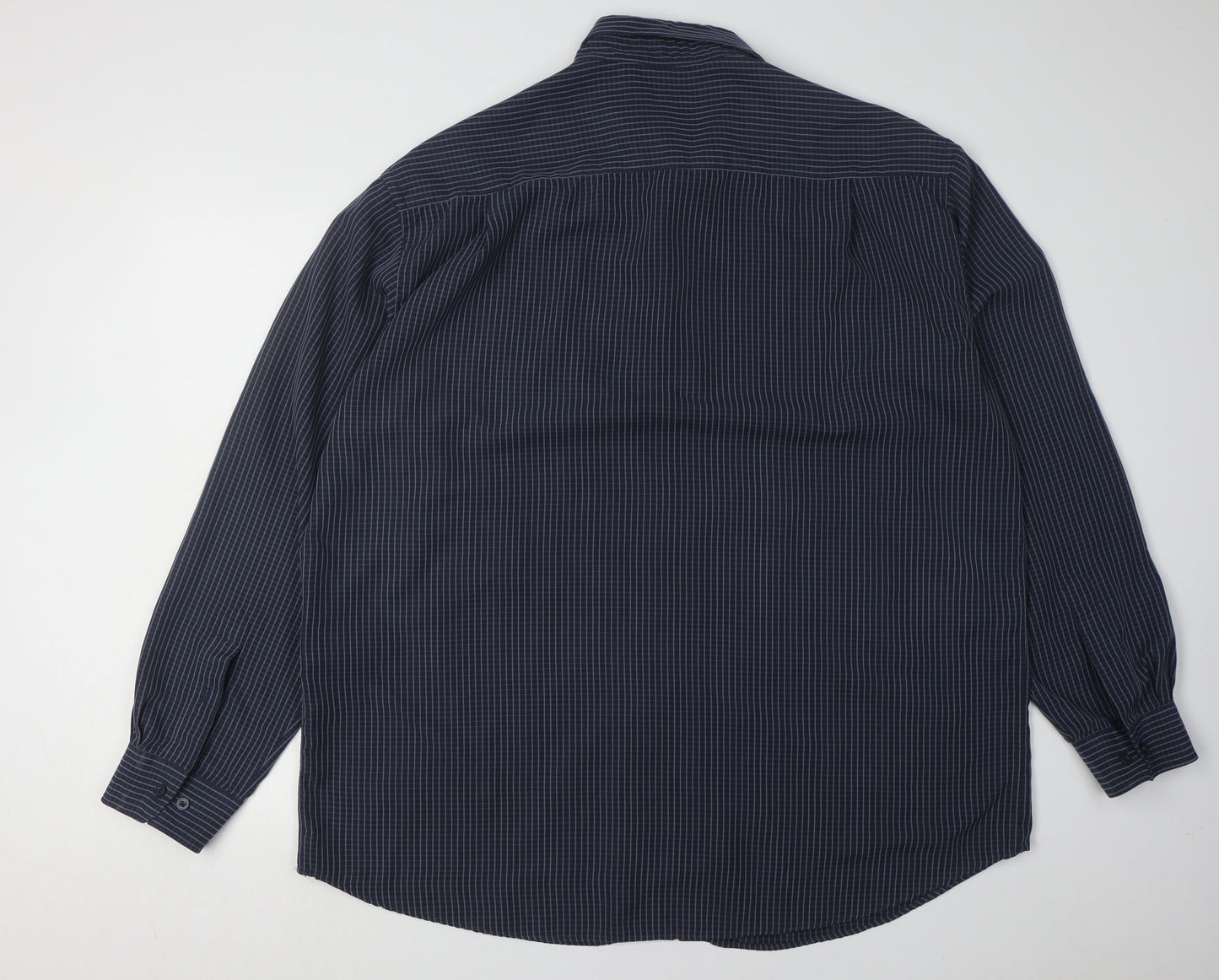 James Pringle Men's Blue 2XL Striped Long Sleeve Shirt