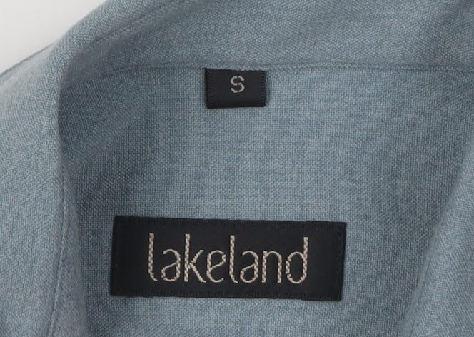 Lakeland Men's Blue Long Sleeve Button-Up Shirt S