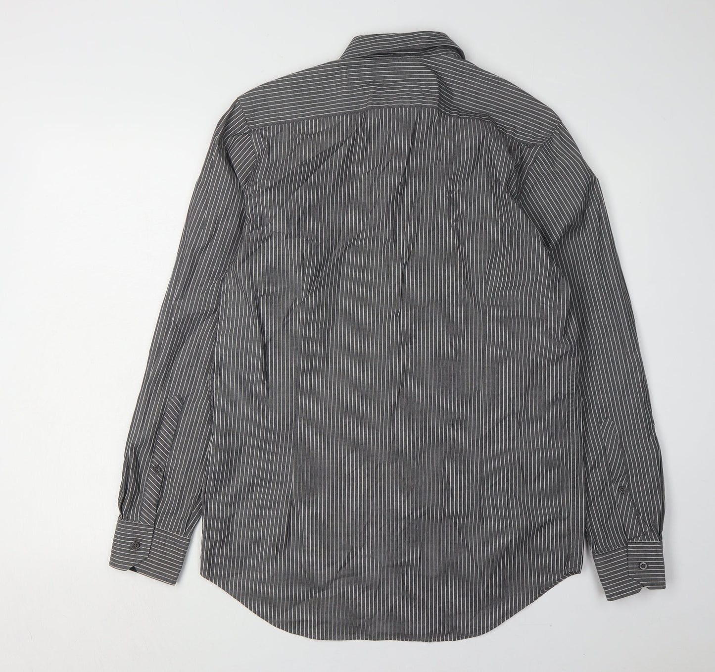 Redherring Men's Black Striped Button-Up Shirt 15