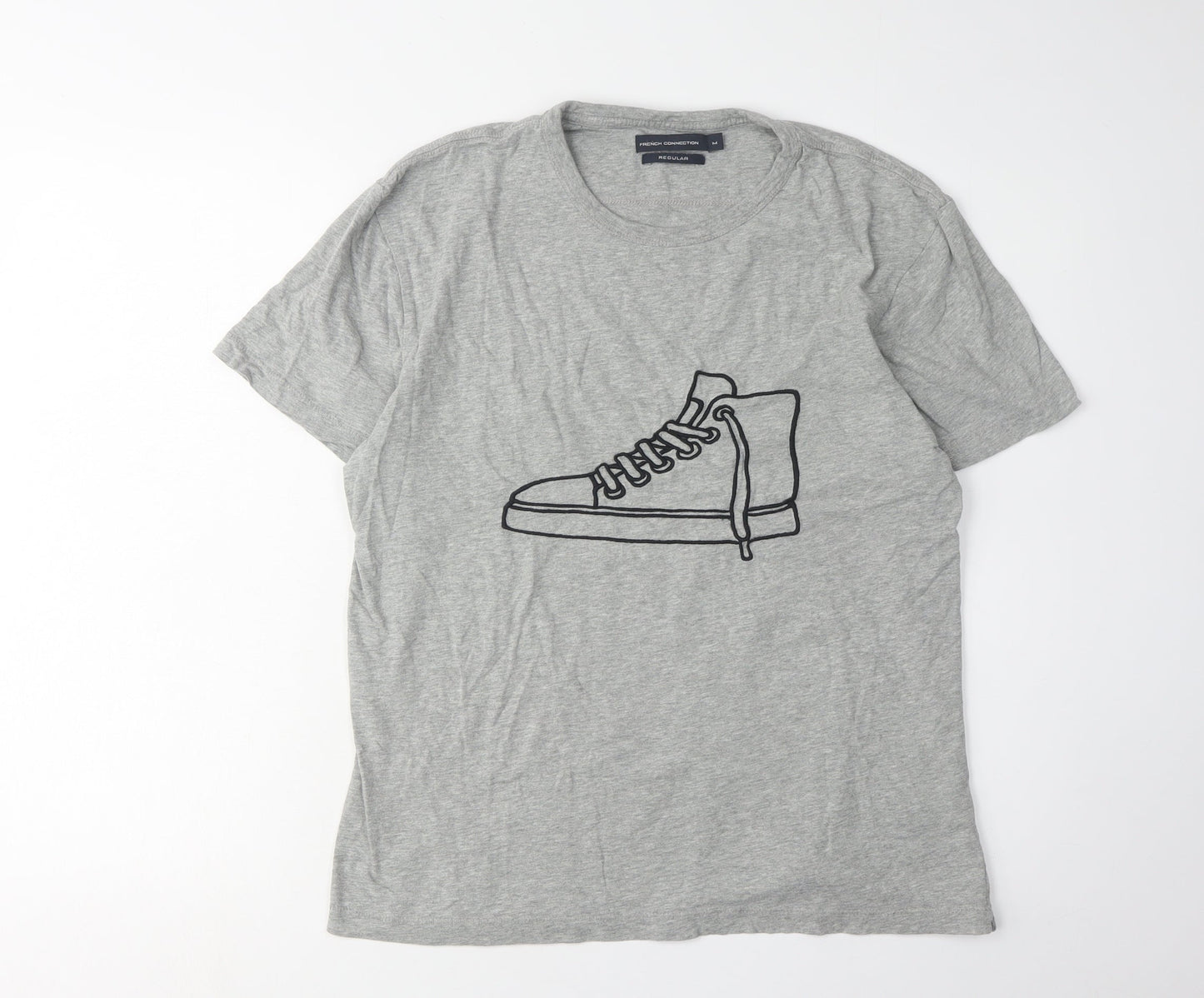 Mens UK Size M French Connection Grey  T-Shirt