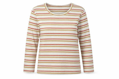 Womens UK Size S ISLE ESSENTIALS Multicoloured Basic T-Shirt