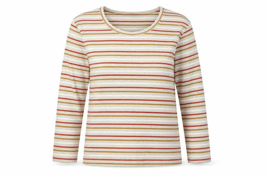 Womens UK Size S ISLE ESSENTIALS Multicoloured Basic T-Shirt