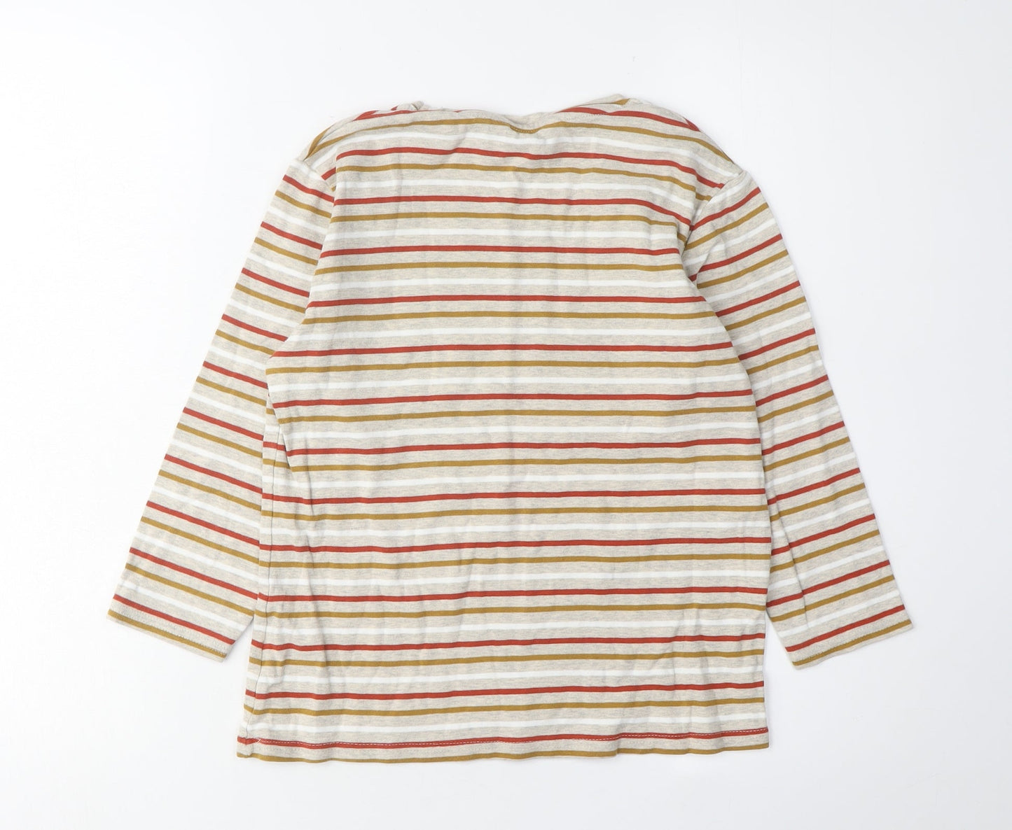 Womens UK Size S ISLE ESSENTIALS Multicoloured Basic T-Shirt