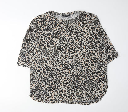 New Look Women's Multicoloured Animal Print Top