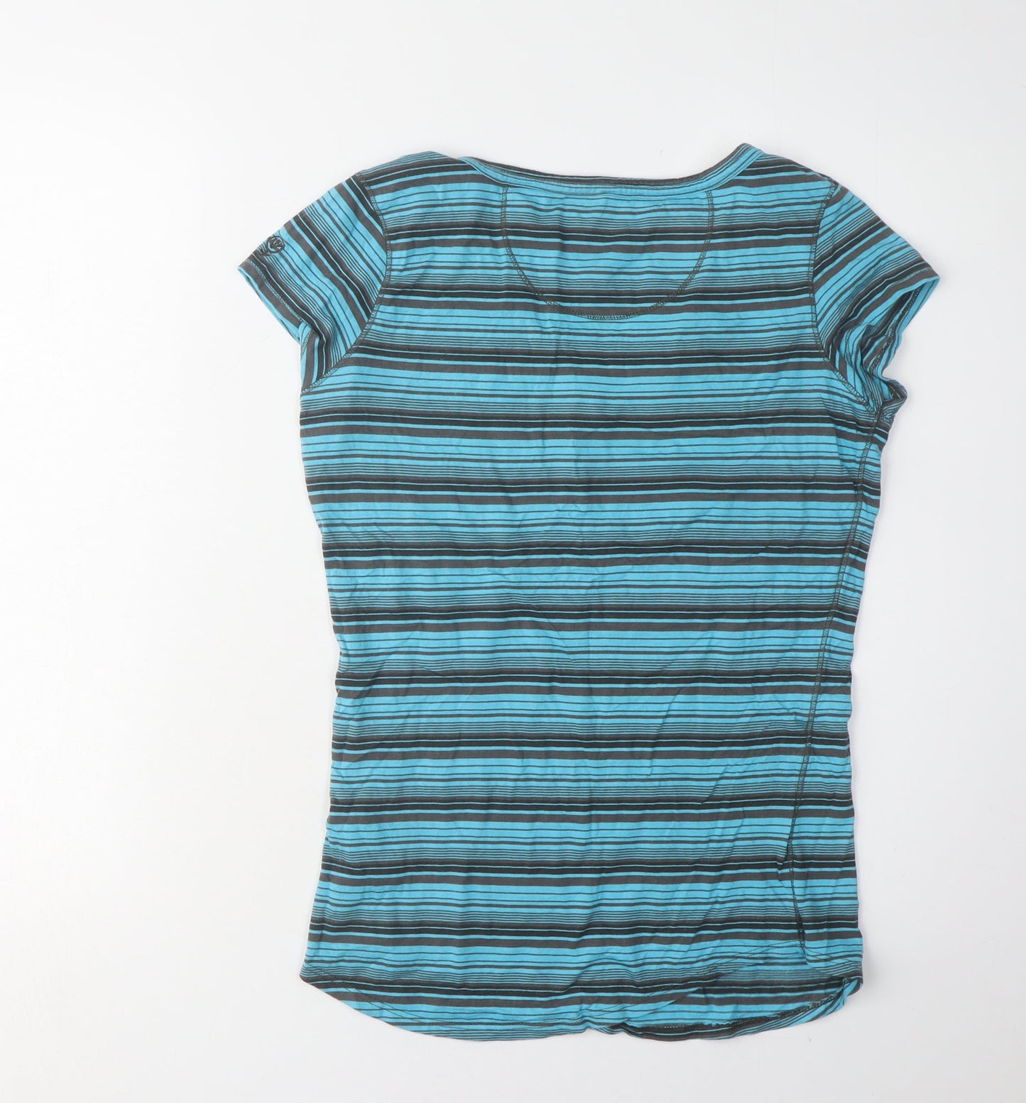Womens UK Size 8 Fat Face Blue Basic T-Shirt