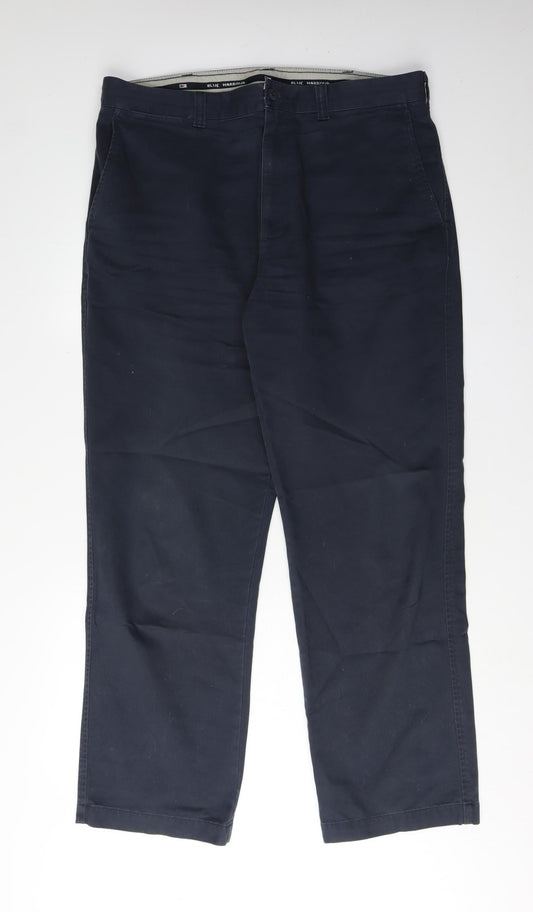 Marks and Spencer Men's Blue Trousers, Size 36, Casual Style