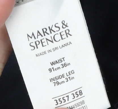 Marks and Spencer Men's Blue Trousers, Size 36, Casual Style