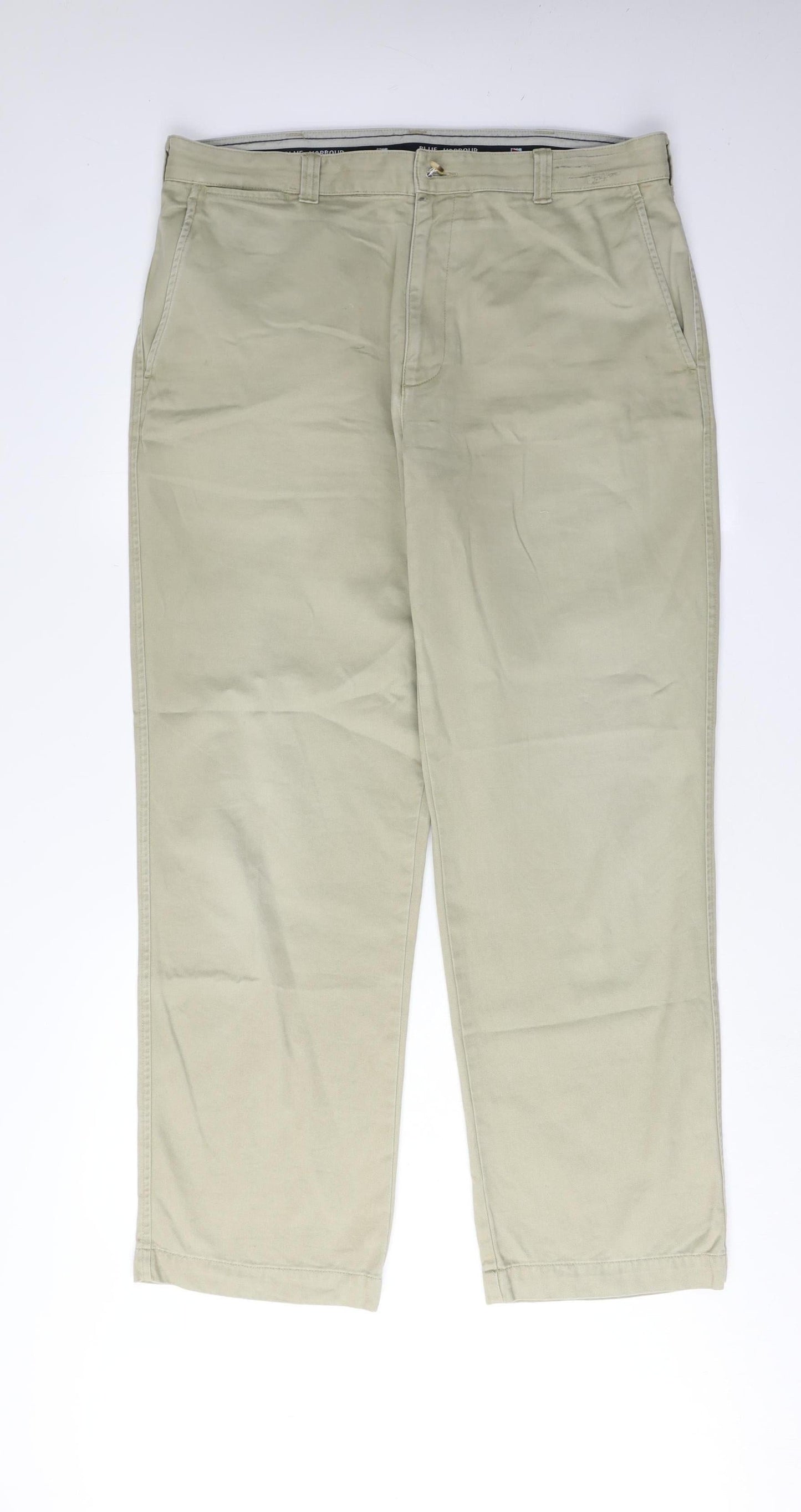 Marks and Spencer Men's Beige Chino Trousers, 36 Inch Waist