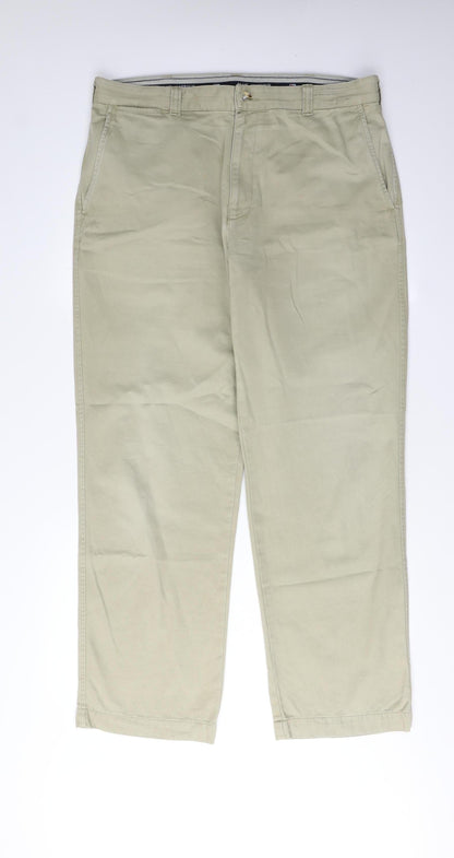 Marks and Spencer Men's Beige Chino Trousers, 36 Inch Waist