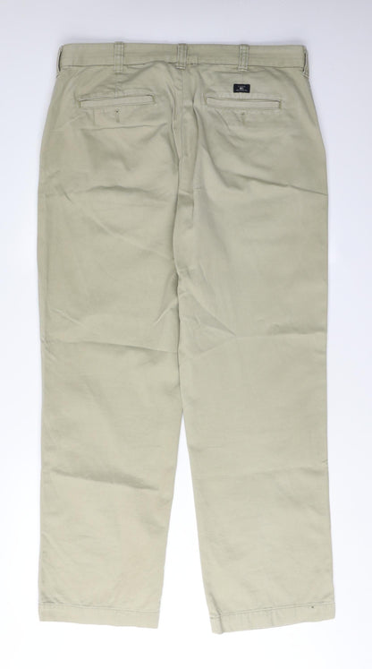 Marks and Spencer Men's Beige Chino Trousers, 36 Inch Waist
