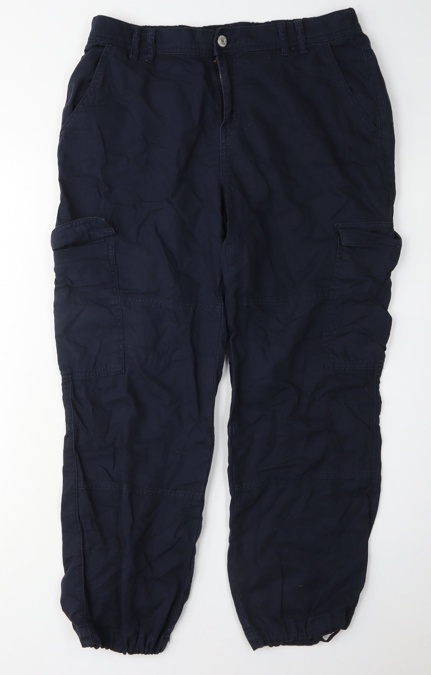 Red Button Women's Blue Cargo Trousers Size 10