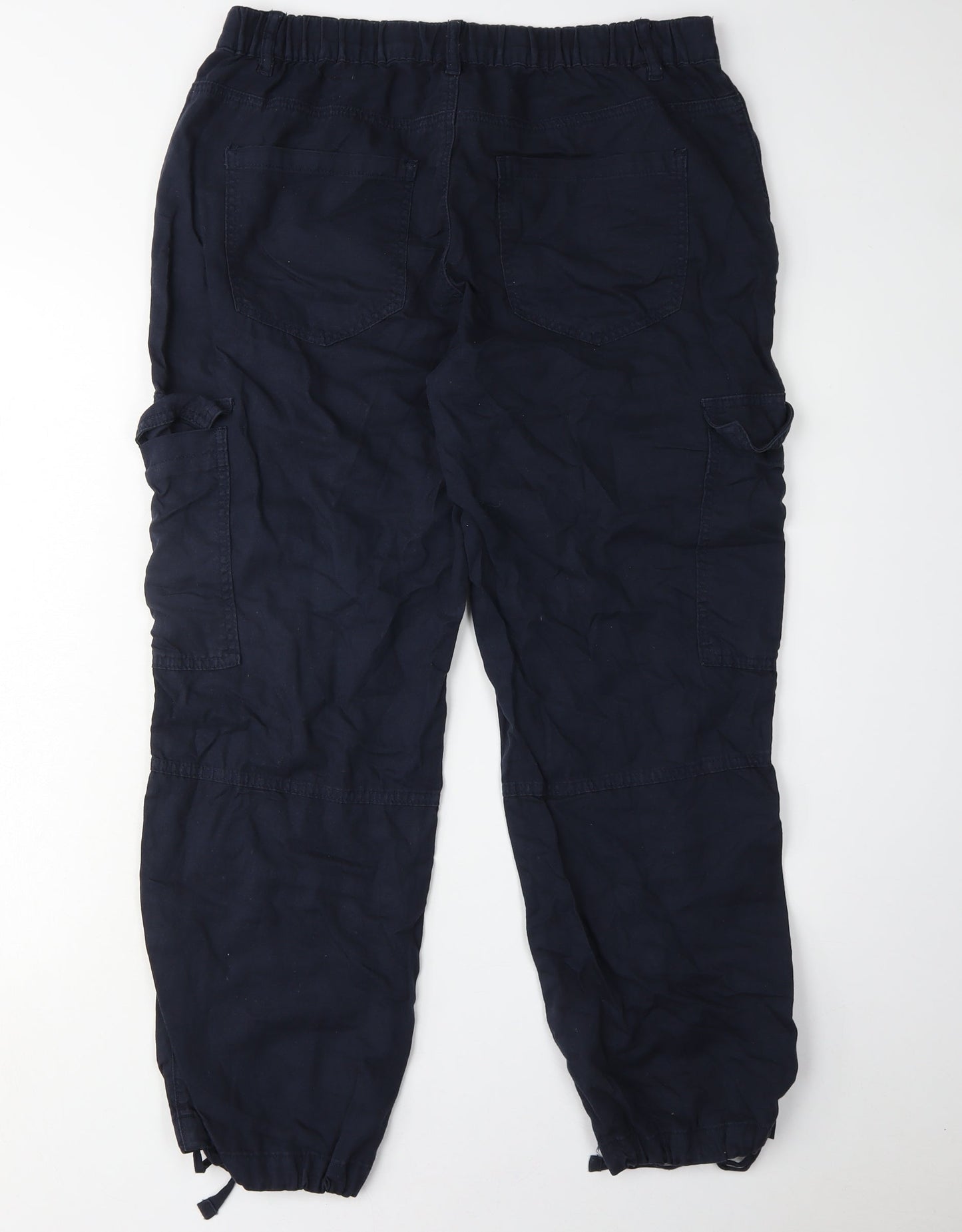 Red Button Women's Blue Cargo Trousers Size 10