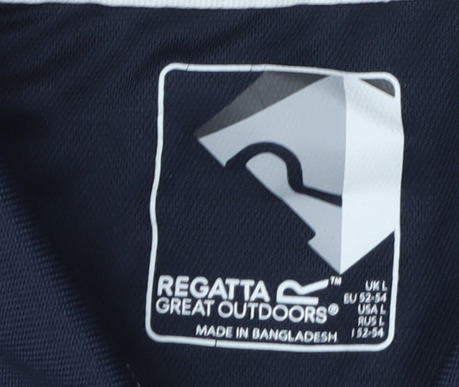 Regatta Men's Blue Polo Shirt, Size L, Activewear