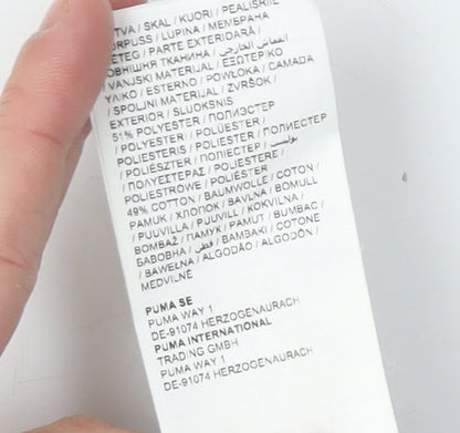 Puma Men's Grey T-Shirt, Size S, Logo Accents, Activewear