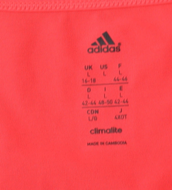 Adidas Women's Red Short Sleeve T-Shirt L