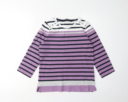 Womens UK Size 10-12 Isle Essentials Multicoloured Basic T-Shirt
