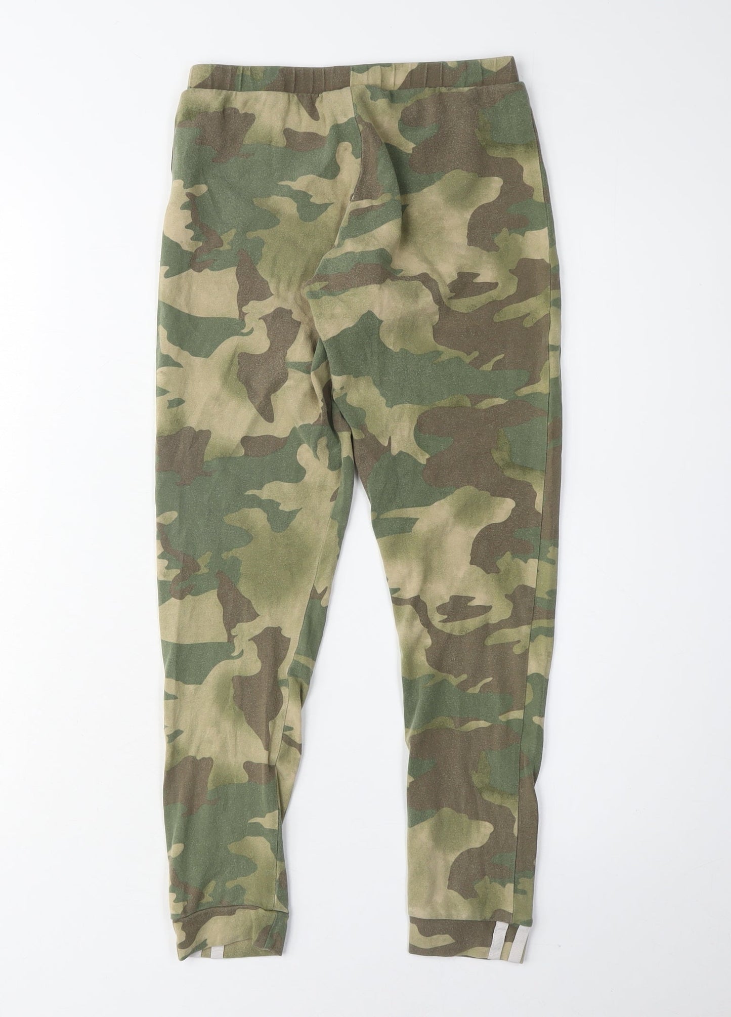 Adidas Girls Green Camouflage Ankle Leggings Size 8