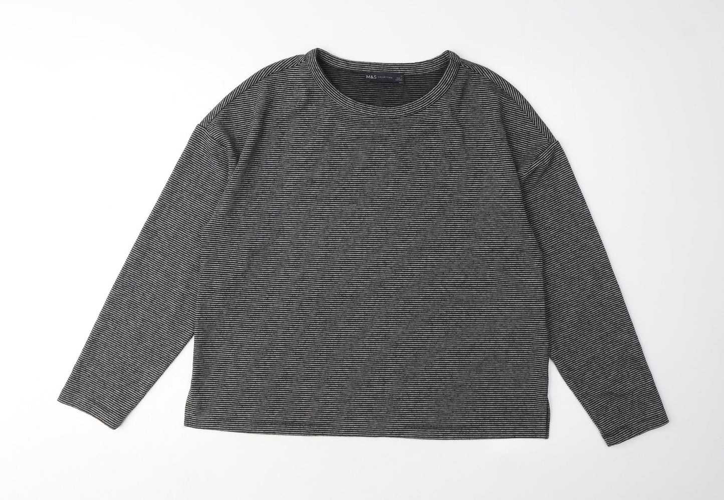 Womens UK Size 12 Marks and Spencer Grey Basic T-Shirt