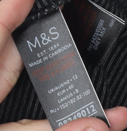 Womens UK Size 12 Marks and Spencer Grey Basic T-Shirt