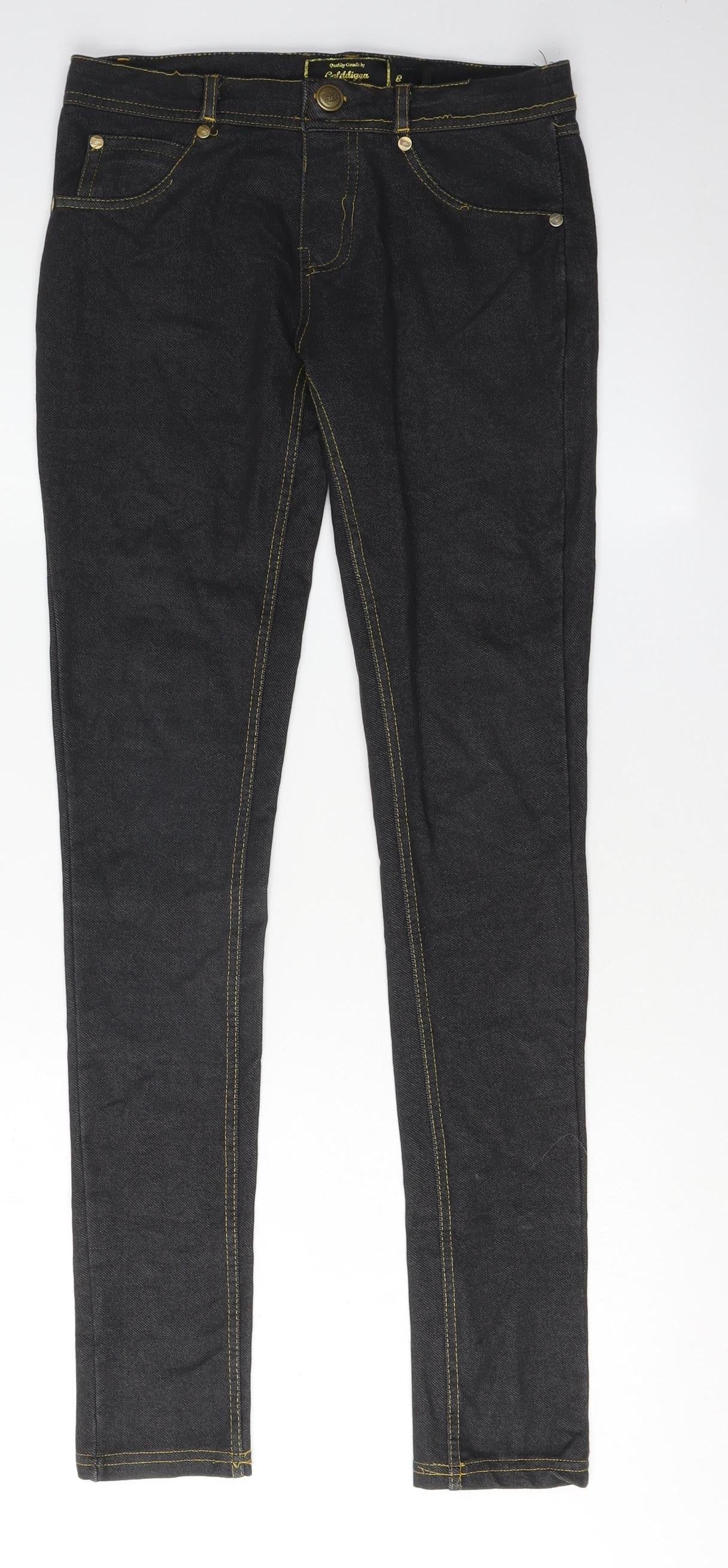 Golddigga Women's Black Skinny Jeans Size 8