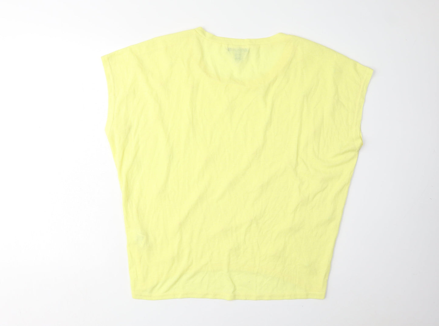 Womens UK Size M QED London Yellow Basic Blouse