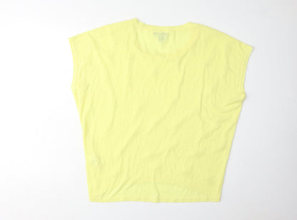 Womens UK Size M QED London Yellow Basic Blouse