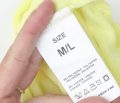 Womens UK Size M QED London Yellow Basic Blouse
