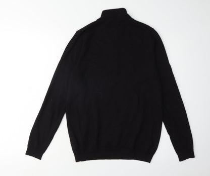 Mark Law Men's Black Wool Pullover Jumper, Size S