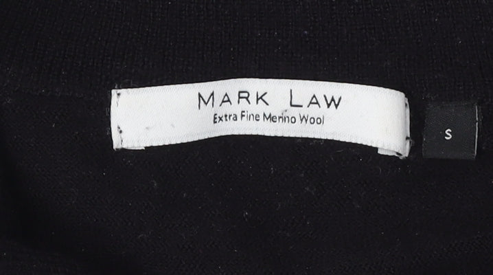 Mark Law Men's Black Wool Pullover Jumper, Size S