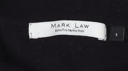 Mark Law Men's Black Wool Pullover Jumper, Size S