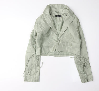 Nasty Gal Green Cropped Blazer for Women Size 6