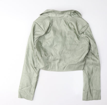 Nasty Gal Green Cropped Blazer for Women Size 6