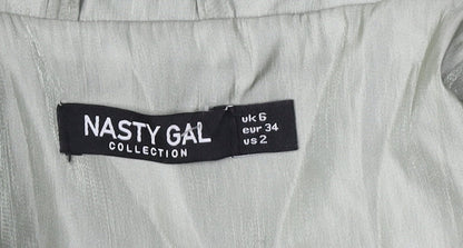 Nasty Gal Green Cropped Blazer for Women Size 6