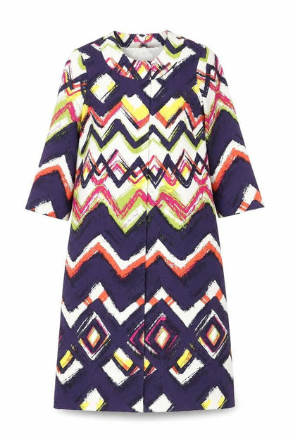 Womens UK Size 8 Linea Multicoloured Overcoat