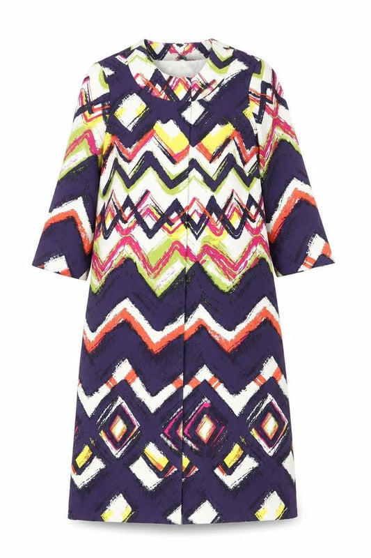 Womens UK Size 8 Linea Multicoloured Overcoat