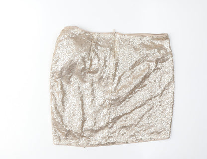 Cider Women's Gold Wrap Skirt, XL, Sequin Party