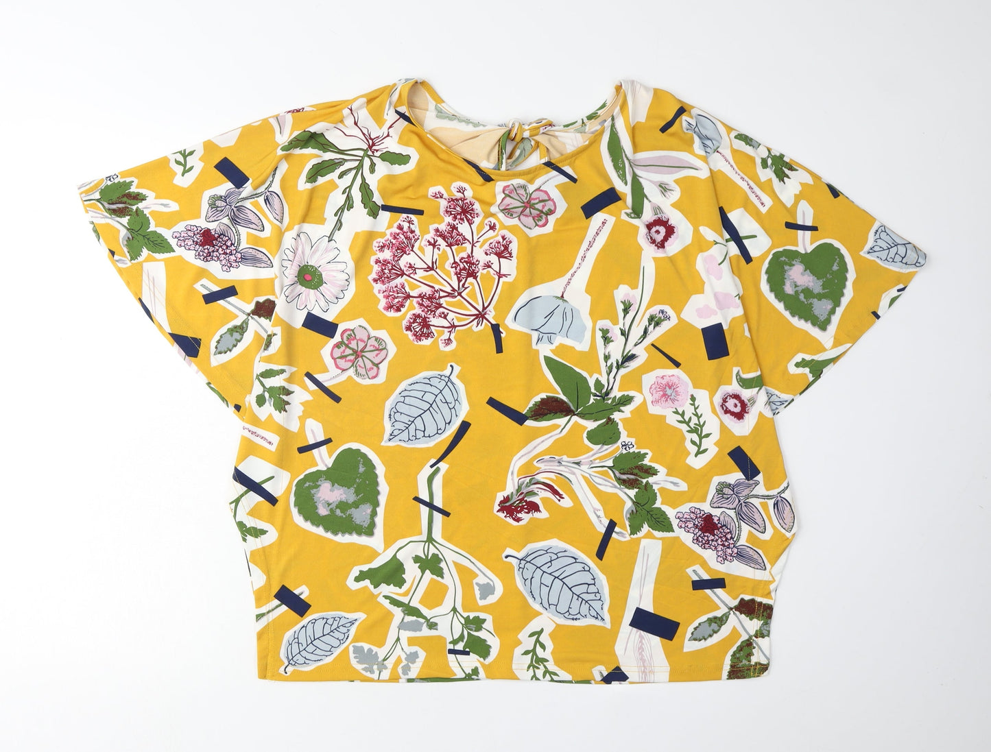 Womens UK Size M Klass Yellow Basic T-Shirt