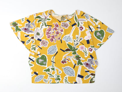 Womens UK Size M Klass Yellow Basic T-Shirt