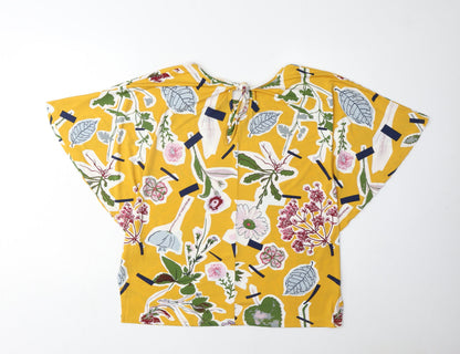 Womens UK Size M Klass Yellow Basic T-Shirt