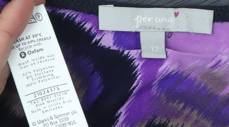 Womens UK Size 12 Marks and Spencer Purple Basic Tunic