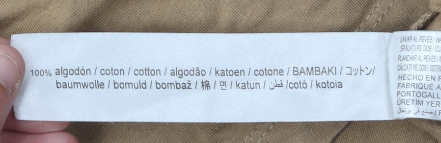 Bershka Unisex Brown T-Shirt, Size 12, Music Graphic