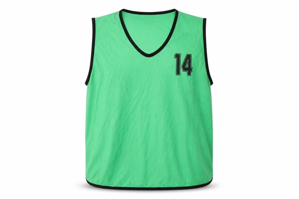Front view of Precision unisex green tank for running & gym -, size M